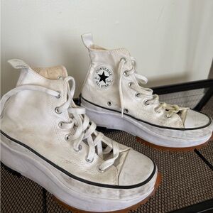 Converse All Star Women's White High-Top Sneakers platform